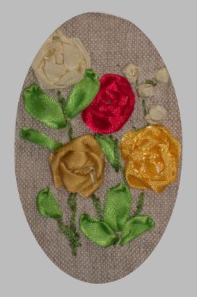 Kukkaortti  pellavakankaalle