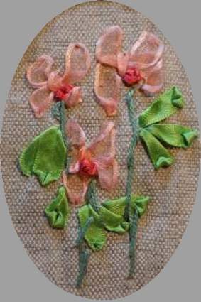 Kukkaortti  pellavakankaalle