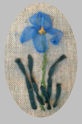 Kukkaortti  pellavakankaalle